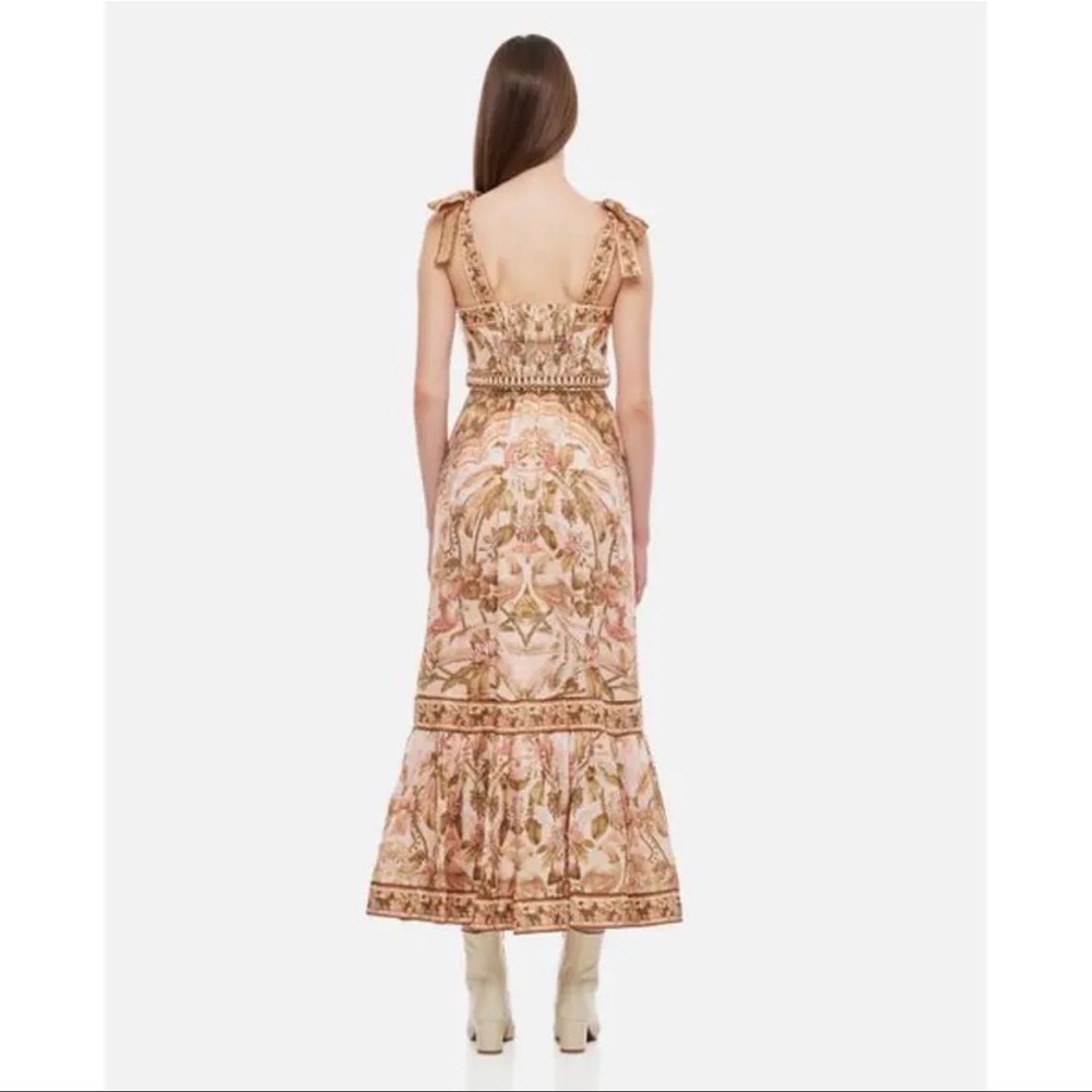 Zimmermann Cream and Pink Sleeveless Maxi Sundress - Picture 3 of 8